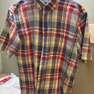 Vintage 1946 Men's Colorful Plaid Button Down Shirt